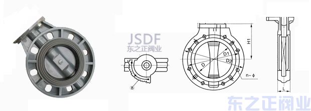 電動UPVC蝶閥結(jié)構(gòu)圖1